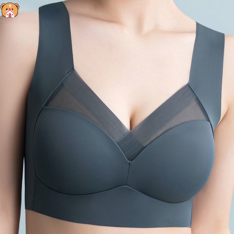 Front Click Bra Non-Wired Push Up Big Size Bra 36-46 Cup B/C Housewear  Comfortable Bralette Bras