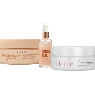 Braé Kit Mascara Divine Fiber Oil Blend Trio (3 Produtos)
