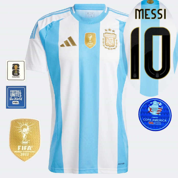 2024 Argentina Home Away Camisa Branca De Futebol Masculino Adulto