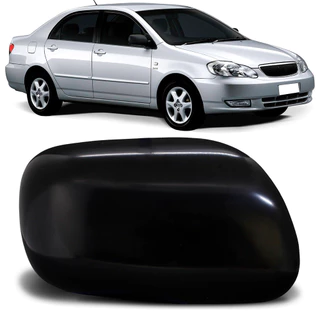 Capa do Retrovisor Toyota Corolla 2003 a 2008 Preto Liso Lado Direito