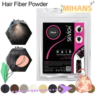 MIHAN 100g Pó De Fibra Capilar Não Alergênico 10 Cor Queratina Natural Cabelos Espessos