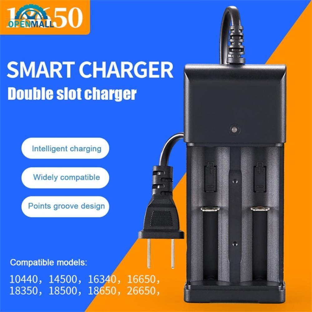 OPENMALL 18650 Carregador De Bateria De Lítio 3 Slots Suporte De Carregamento USB 3 Seções Amplificador De Íon-3.7v4.2v Independente D9E5