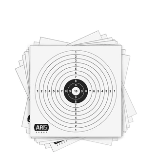 ALVO DE PAPEL AR15 SPORT 17X17CM 50 UNI DADES