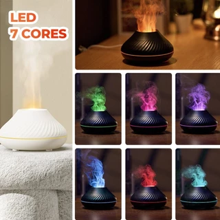 Controle Com LED De 7 Cores , Difusor De Aromatizador Ultrassônico De Umidificador De Estilo Branco 130ml