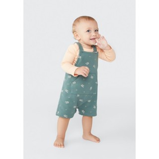 Conjunto Bebê Menino Jardineira Com Body Estampado Hering Kids