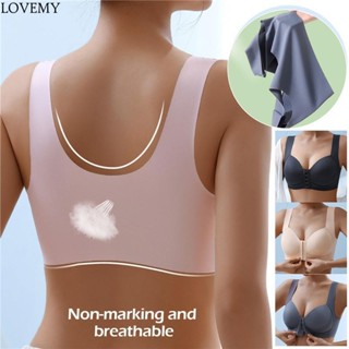 Seamless Ladies Bra with Lace Non-Marking Steel Ring Glossy