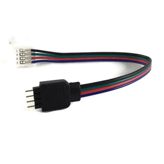 Conector Fita Led Rgb Luz Iluminação 8mm 4 Vias com Conector P4 - 1 unidade
