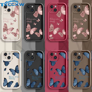 Pintura Borboleta Caixa Compatível Para Realme 11 11X 12 Pro + C67 C55 C53 C51 C35 C33 Cor Sólida Nova De Telefone Olhos De Anjo TPU Capa Protetora Suave