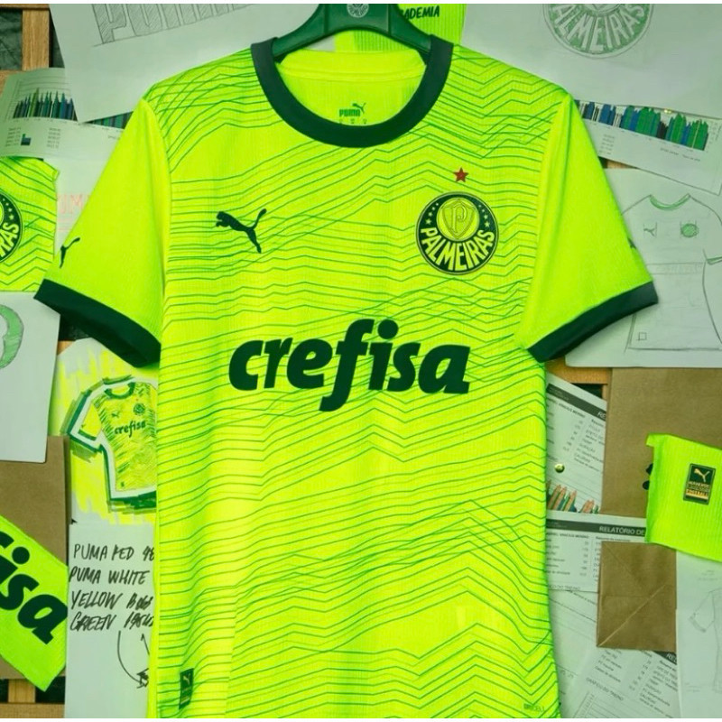 Camiseta do Time do Palmeiras verde limão 2024 Ofertas Exclusivas