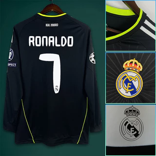 Retro Manga Longa Real Madrid 10/11 Longe S-XXL W6EK