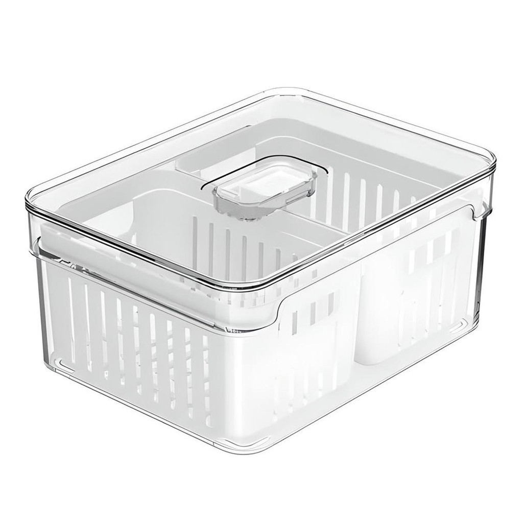 Organizador Clear Fresh 2,2L Com 2 Cestos Natural OF650NT - Ou