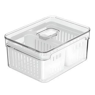 Organizador Clear Fresh 2,2L Com 2 Cestos Natural OF650NT - Ou