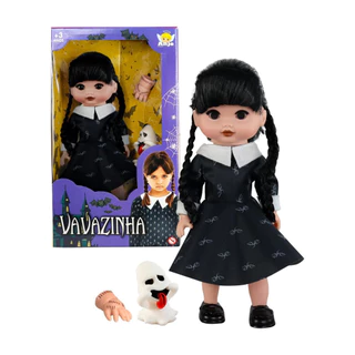Boneca Vavazinha + Mãozinha E Fantasminha (Inspiração Série Wandinha)