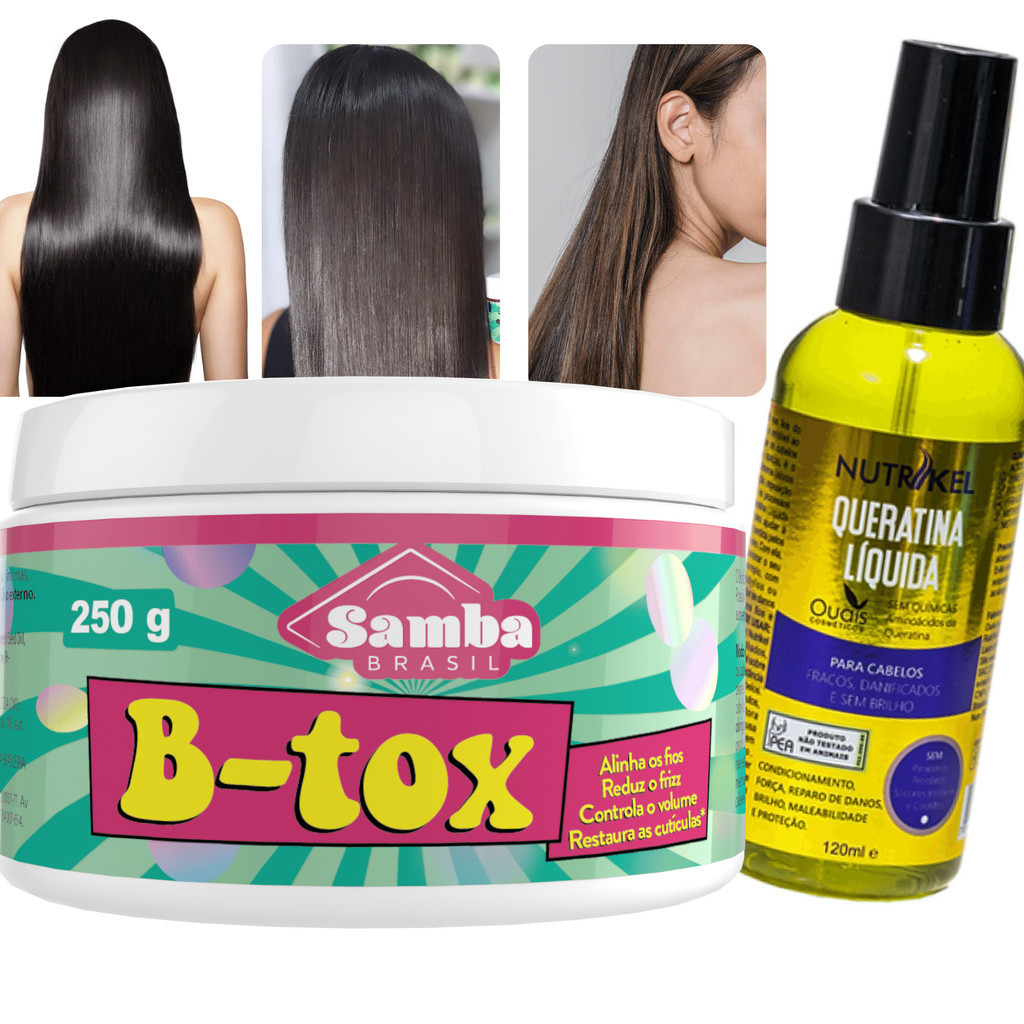 Progressiva de Chuveiro sem Formol 300g + Queratina Liquida