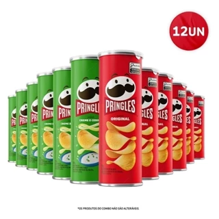 Kit Batata  Pringles® Original E Creme E Cebola 12 Unidades
