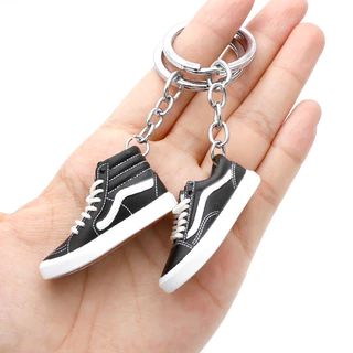 VANS Vintage Corte Alto Baixo Tênis 3D Chaveiro De Sapato