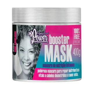 Mascara Soul Power Nutrição Capilar Intensa Booster Mask Cacheado Vegano Cachos 400g