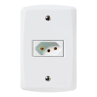Conjunto 4x2 1 Tomada 2P+T 10A 250V Lux2 - TRAMONTINA