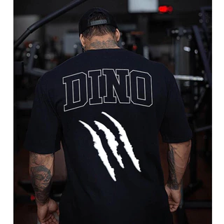 Camiseta Camisa Oversized Grande Musculação 100% Algodão Casual Treino Academia Dino