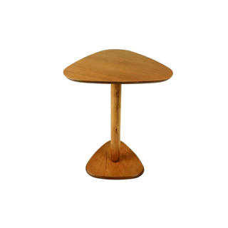 Mesa Lateral Monopé Paleta Laminada Premium para Sala 38x40cm / Altura 53 cm
