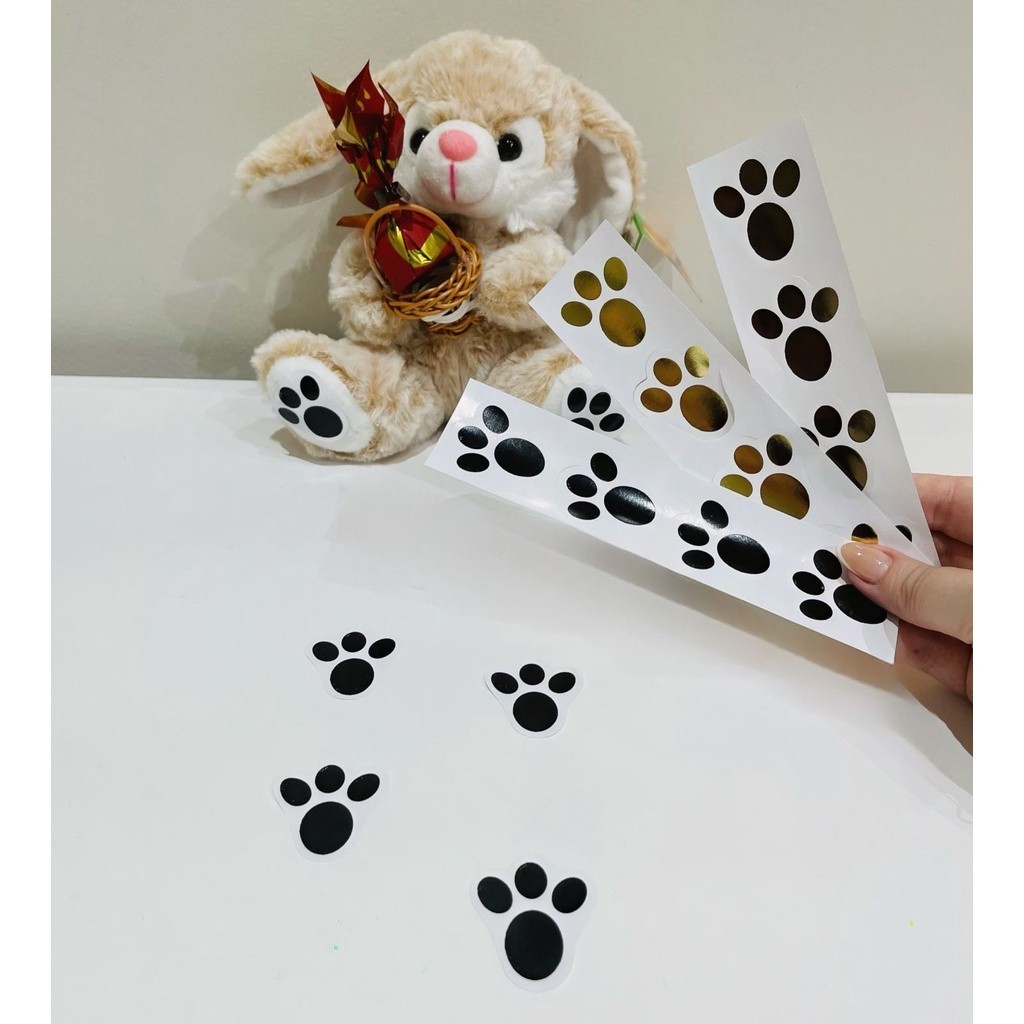 Patinhas adesivas de coelho da pascoa 4x3,5cm | Shopee Brasil