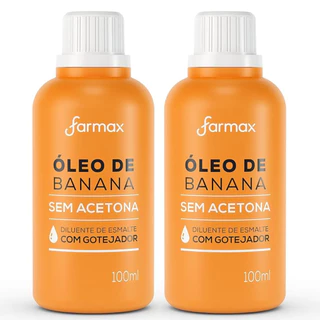 Óleo de Banana Sem acetona 100 ML Farmax Kit 2 Un