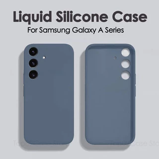 Para Samsung Galaxy A15 A25 A35 A55 M14 4G 5G Nova Capa Protetora De Tela De Silicone Líquido Colorido Funda