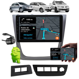 Multimídia 9" Polegadas Android Gol Voyage Saveiro G5 + Câmera de Ré
