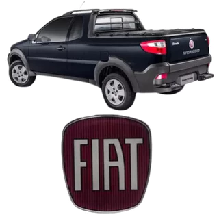 Adesivo Emblema Tampa Traseira Maçaneta Fiat Strada 2008 2009 2010 2011 2012 13