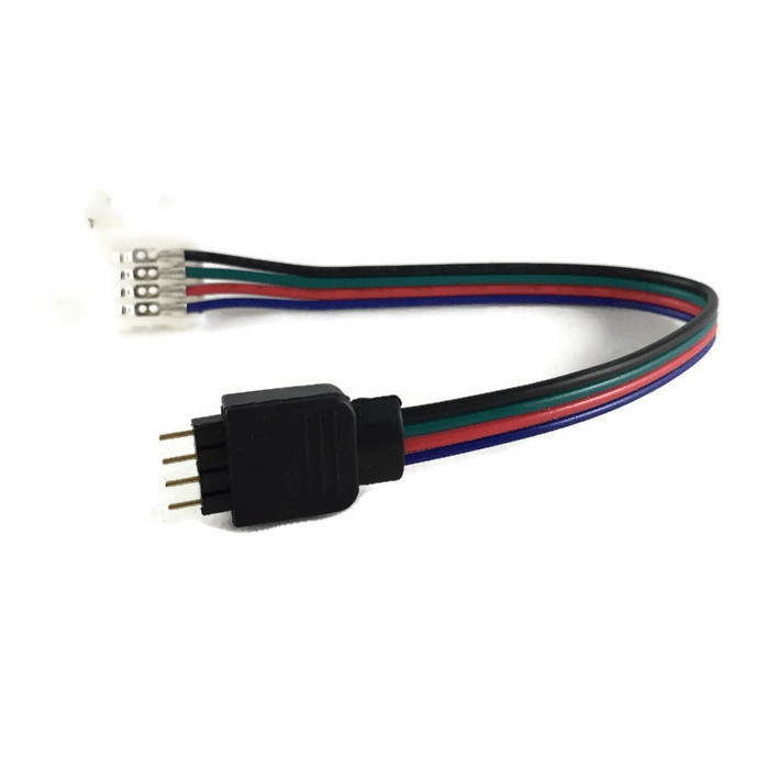 Kit 5un Conector Fita Luz Led Rgb De 4 Vias Com Conector P4 Sem Solda ...
