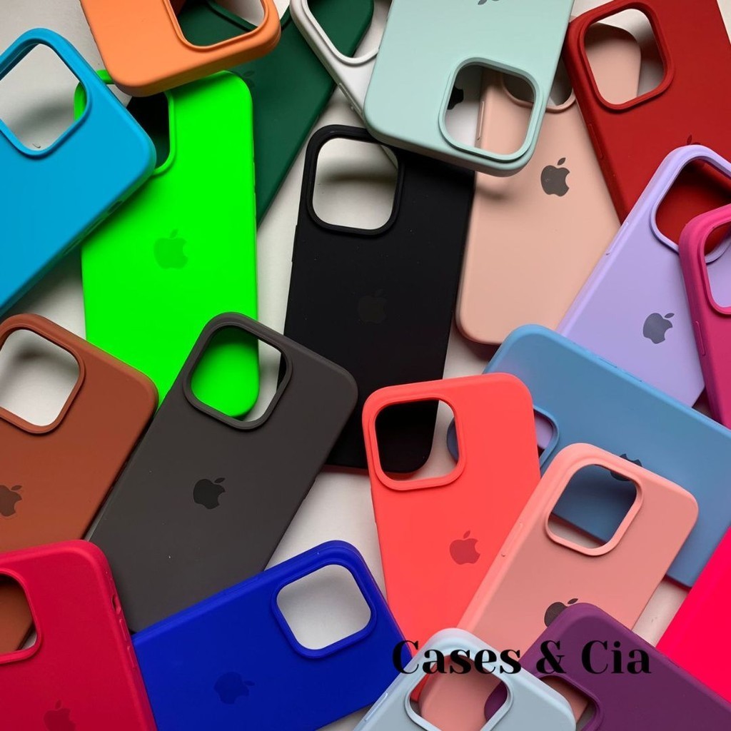Capa Capinha Para iPhone 14 Plus / Max Protetora Silicone Aveludada Com ...