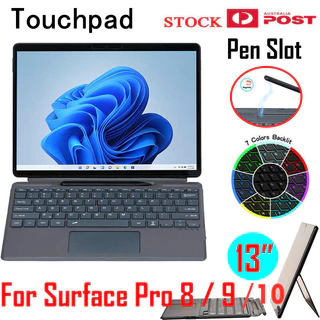Para Microsoft Surface Pro 8 9 5G 10 13 " Bluetooth Sem Fio Com Luz De Fundo Teclado Magnético Touchpad Porta Caneta