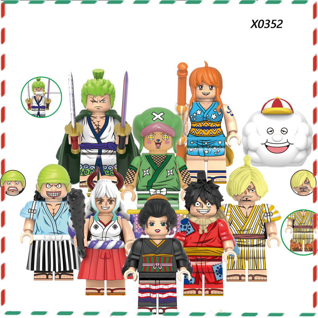 Brinquedo Infantil Anime Luffy One Piece Modelo Minifiguras Montagem Bloco Boneca