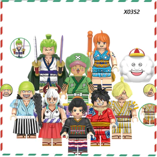 Brinquedo Infantil Anime Luffy One Piece Modelo Minifiguras Montagem Bloco Boneca