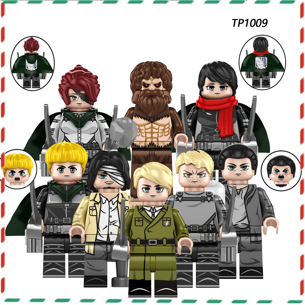 Série De Animação Ataque Ao Titan Eren Mikasa Montado Minifiguras De Blocos De Construção nano Modelo Boneca