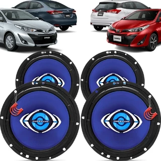 Kit Alto Falantes Dianteiros e Traseiros Toyota Yaris 2018 até 2022 - Hurricane Class 520w em Oferta na Shopee
