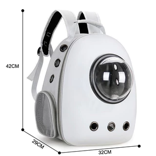 Mochila Bolsa Pet Gato Cachorro Cães Astronauta Passeio Visão Panorâmica