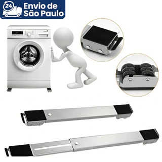Suporte De Base Com Rodinha Para Fogão De Geladeira E De Máquina De Lavar Carrinho Solto Até 200kg Ajustável