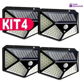 Luminária Solar De 100 LEDs Com Sensor De Movimento E Resistência À Água Para Jardins