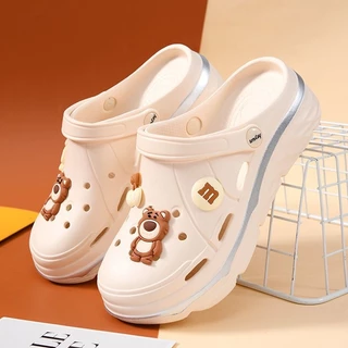 Sandálias Femininas Heel/Slipper De Praia De Buraco Feminino bota feminina De Praia Com Plataforma Antiderrapante Anti-Derrapante chinelo Grosso salto Saúde Sapatos MF9L
