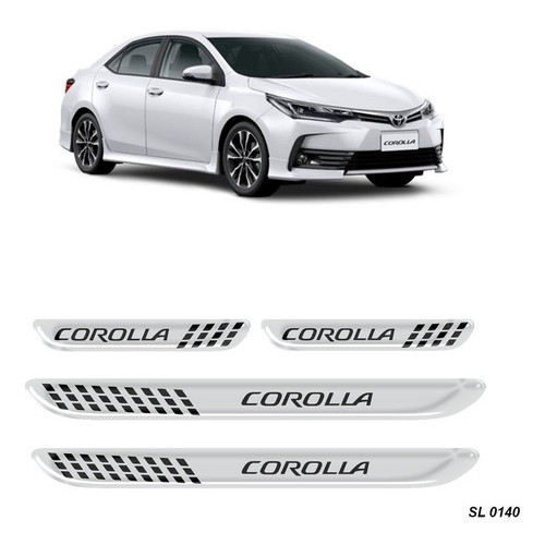 Kit Soleira Resinada Cromada Toyota Corolla 2015 A 2018