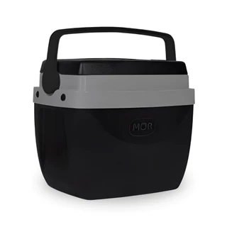 Caixa Térmica 12L Preta Mor Cooler Multiuso Prático Resistente Com Alça Porta Copos Bebidas Praia Piscina Camping