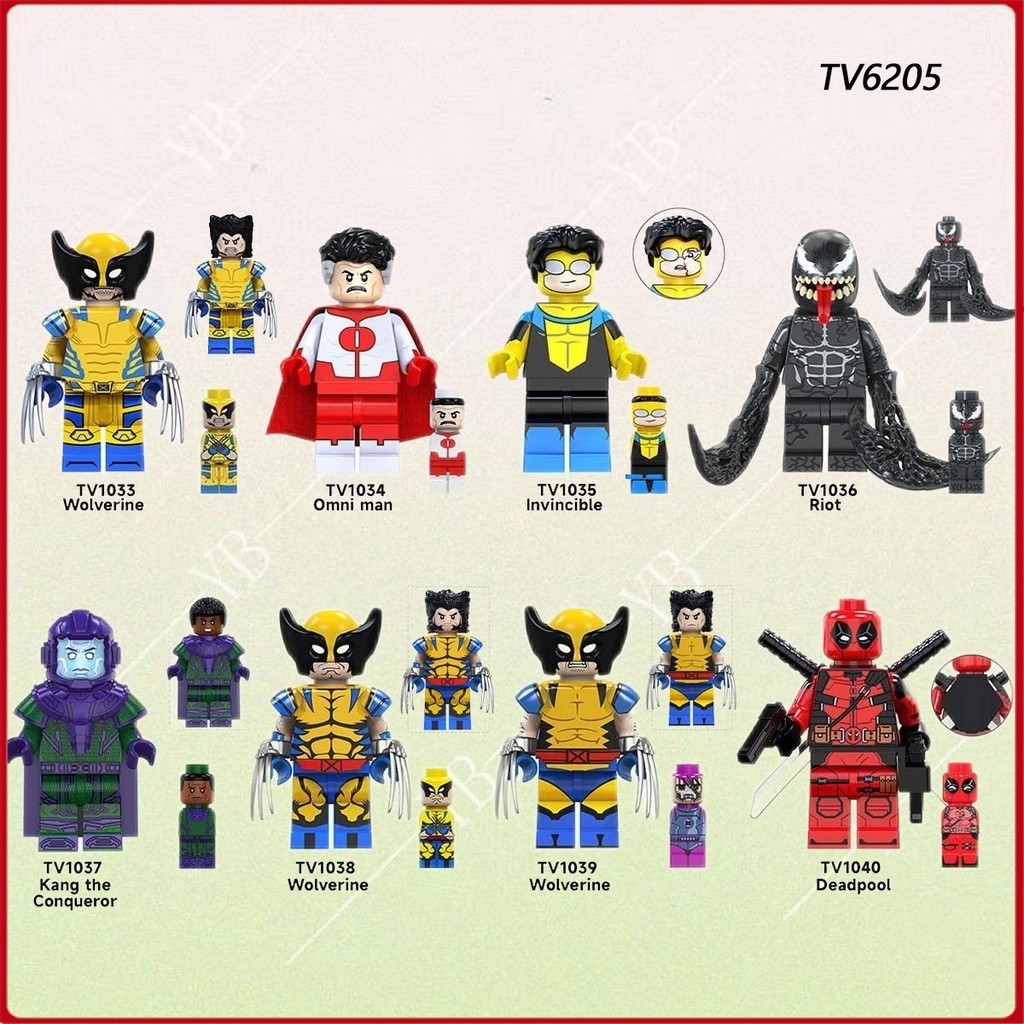 Brinquedos Educativos Wolverine Deadpool Bloco De Construção minifigure Modelo Boneca De Brinquedo