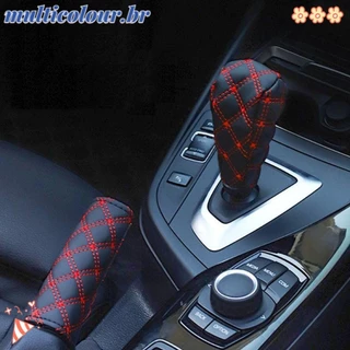 MULTICOLOUR Capa Do Manípulo Câmbio Carro , Protetor Freio De Mão Em Couro Antiderrapante , Universal Ajustável Resistente Ao Desgaste Para