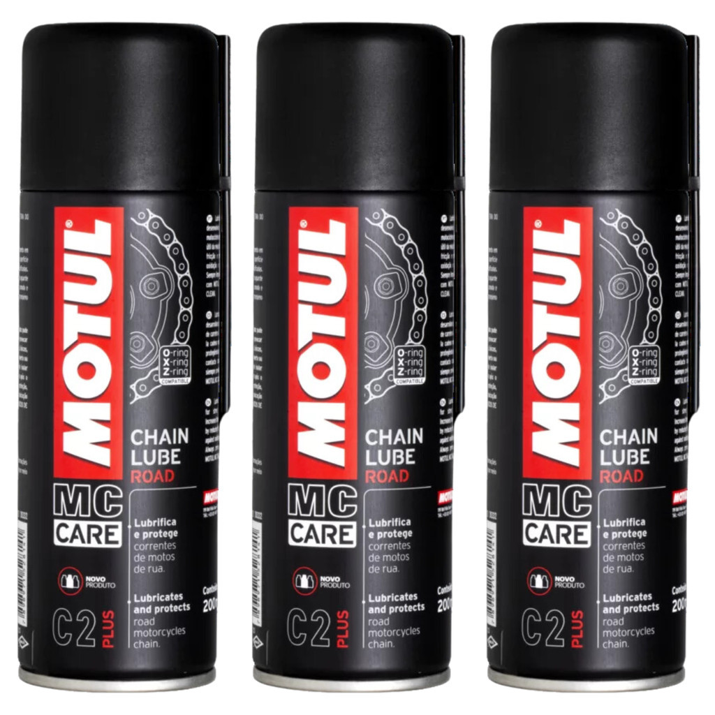Motul C4 Kit Lubrifiant Chaîne 400ml + Brosse De Nettoyage