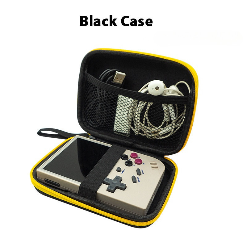 R RG35XX R35s Retro Console de Jogo Portátil Mini Console de Jogo de Vídeo Saco Preto
