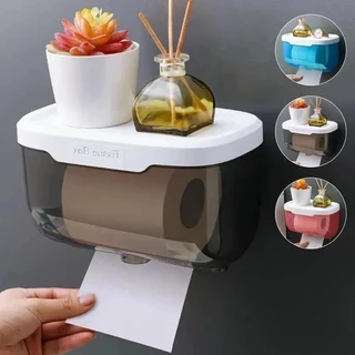 Suporte De Papel Higiênico De Plástico Montado Na Parede Para Banheiro Rack De Armazenamento À Prova D'água