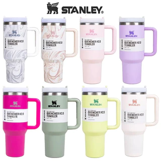 Quengher H2.0 Tumbler De 40oz/1.18L Com Cabo Tampa De Palha Copo A Vácuo De Aço Inoxidável