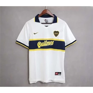 【 Wlgwww � 19996-1997 Boca Juniors Jersey Longe Retro Futebol Masculino S-2XL Camisa