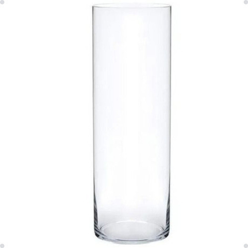 Vaso Tubo De Vidro Decoraçao Cilíndrico 14x40 Cm